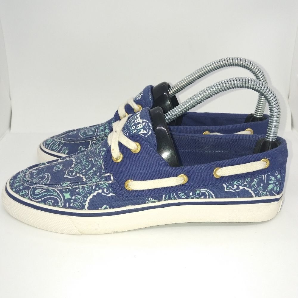 Sperry Top Sider Men's Boat Shoes Size 7 M Blue, Green, White‎